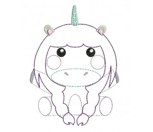 Stickdatei - Sweet Unicorn 3 Appli